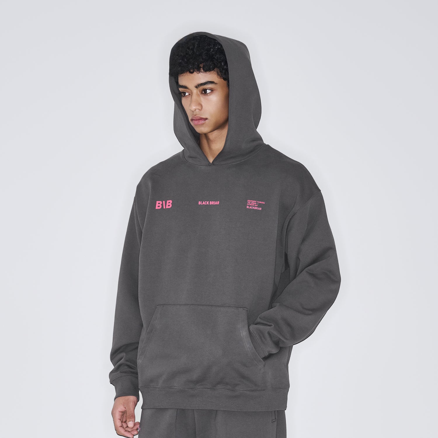 B\B Hoodie / Charcoal / L (M - 2XL)
