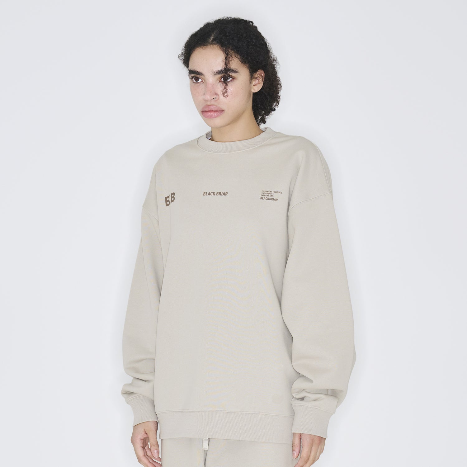 B\B Sweatshirt / Beige / M (M - 2XL)